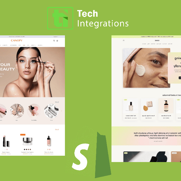 Shopify Beauty And Cosmetics techintegrations.,ourlogo,Shopify Beauty And Cosmetics